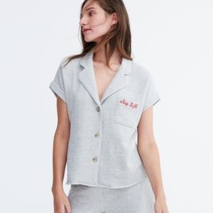 EUC Madewell Sleep Tight Pocket PJ Top S Button Down